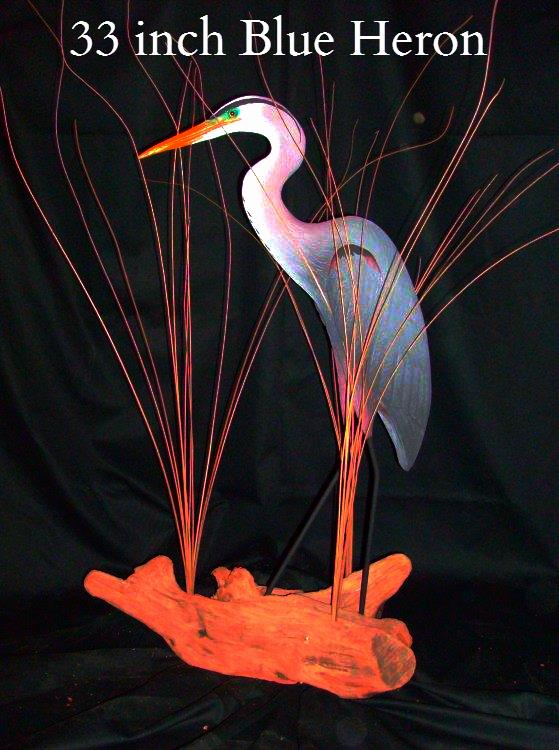 Blue Heron carving