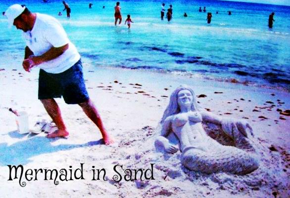 Sand Mermaid sculpture