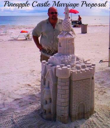 Marriage proposal ideas Sand castle