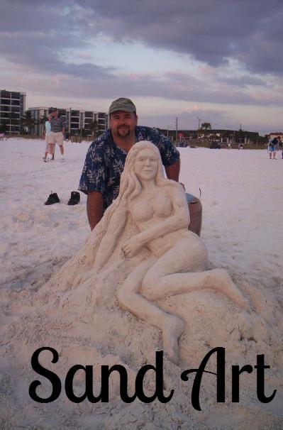 Sand art portraits